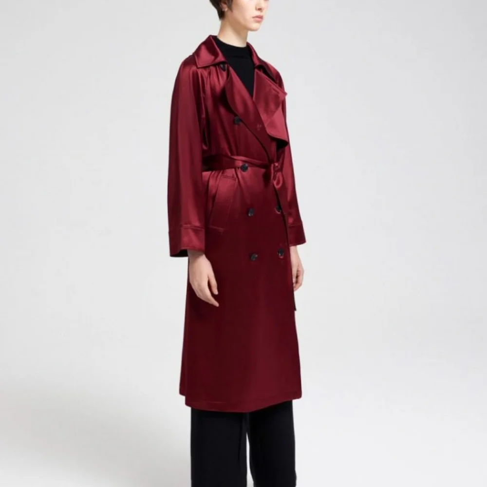 Lattelier Double-Breasted Trench Coat Size L - Picture 2 of 7